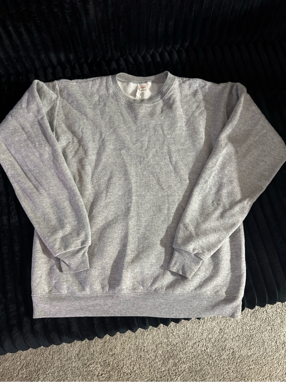Hanes women Crewneck Sweatshirt - Light Gray